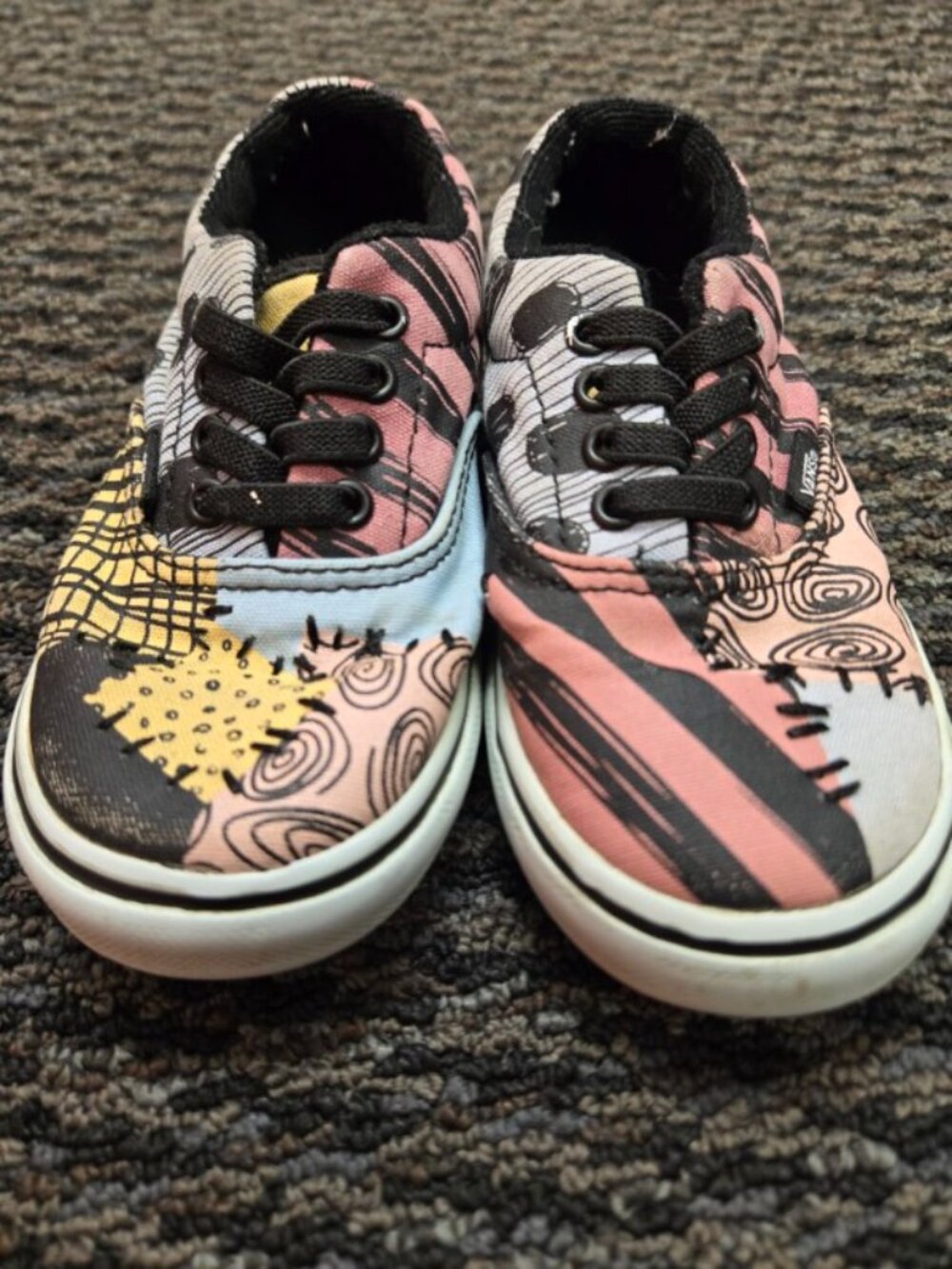 Vans Disney Sally Nightmare Before Christmas Toddler Shoes Size 7.5 Sneakers Low